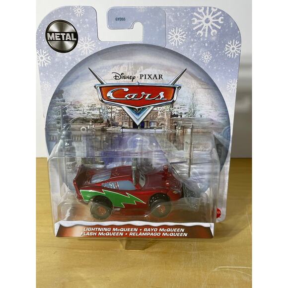 Disney Pixar Cars Die Cast Lightning Mcqueen Christmas Snowplow Holidays - Picture 1 of 7